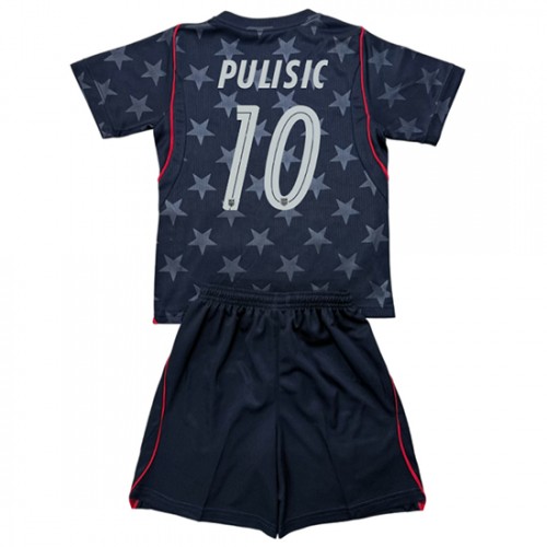 Yhdysvallat Christian Pulisic #10 Vieraspaita Lapsille MM-kisat 2026 Lyhythihainen (+ Lyhyet housut)